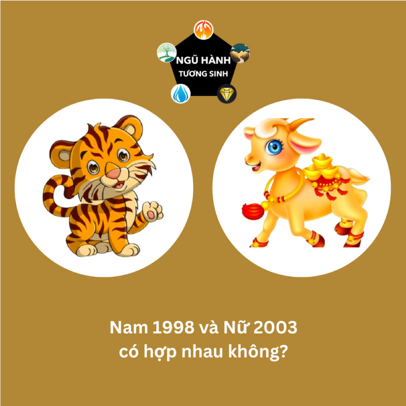 Nam 1998 và nữ 2003 có hợp nhau không? Cưới năm nào?